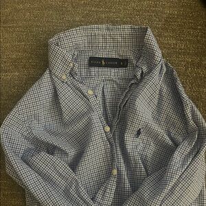 Ralph Lauren Men's Blue Checkered Shirt